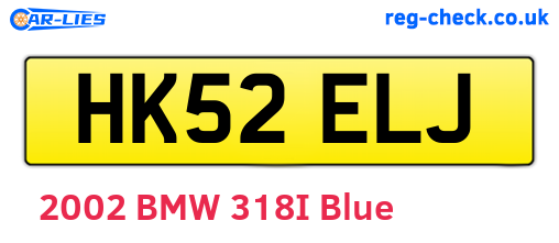 HK52ELJ are the vehicle registration plates.