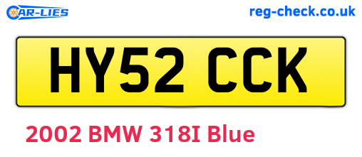 HY52CCK are the vehicle registration plates.