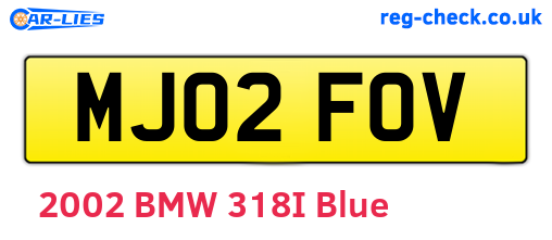 MJ02FOV are the vehicle registration plates.