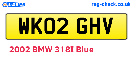 WK02GHV are the vehicle registration plates.