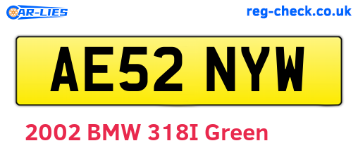 AE52NYW are the vehicle registration plates.