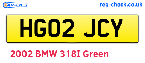 HG02JCY are the vehicle registration plates.