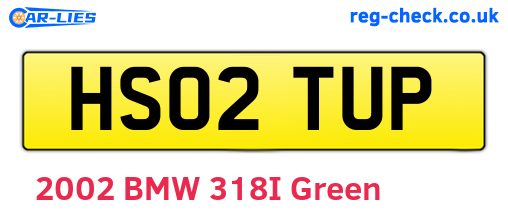 HS02TUP are the vehicle registration plates.