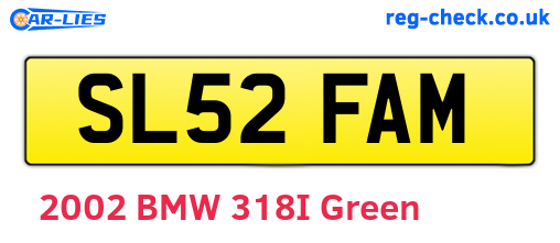 SL52FAM are the vehicle registration plates.