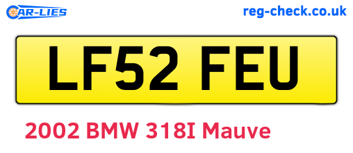 LF52FEU are the vehicle registration plates.