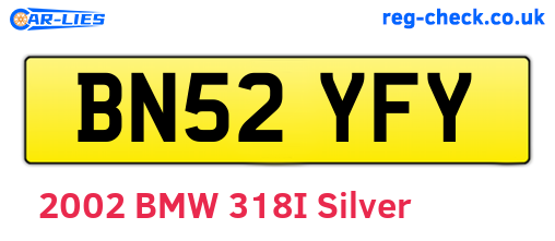 BN52YFY are the vehicle registration plates.