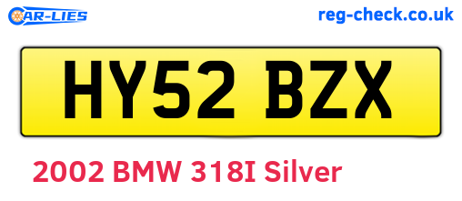 HY52BZX are the vehicle registration plates.