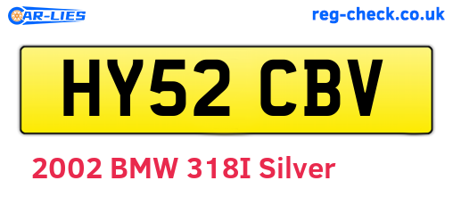 HY52CBV are the vehicle registration plates.