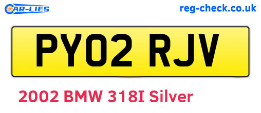 PY02RJV are the vehicle registration plates.