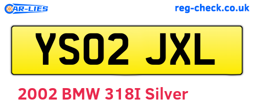 YS02JXL are the vehicle registration plates.