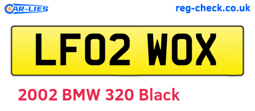 LF02WOX are the vehicle registration plates.