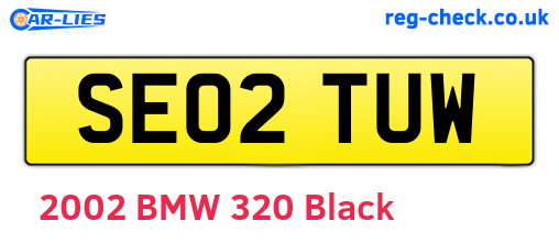 SE02TUW are the vehicle registration plates.