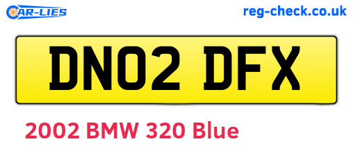 DN02DFX are the vehicle registration plates.