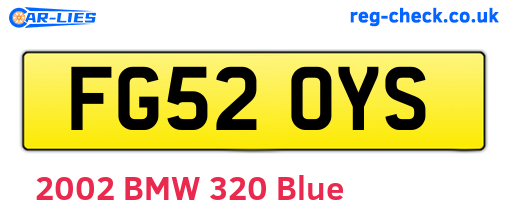 FG52OYS are the vehicle registration plates.