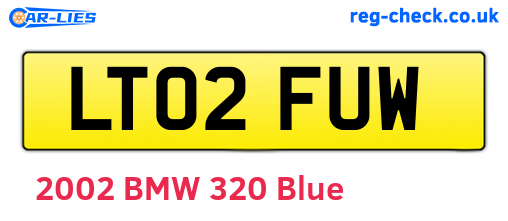 LT02FUW are the vehicle registration plates.