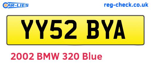 YY52BYA are the vehicle registration plates.