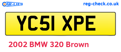 YC51XPE are the vehicle registration plates.