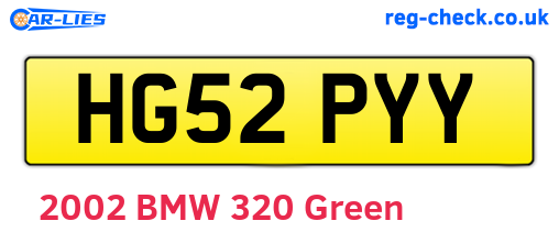 HG52PYY are the vehicle registration plates.