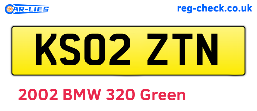 KS02ZTN are the vehicle registration plates.