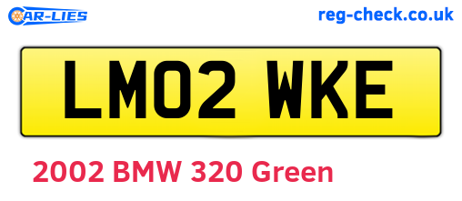 LM02WKE are the vehicle registration plates.