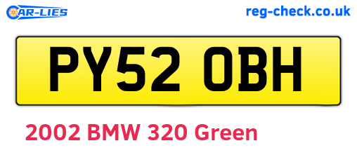 PY52OBH are the vehicle registration plates.
