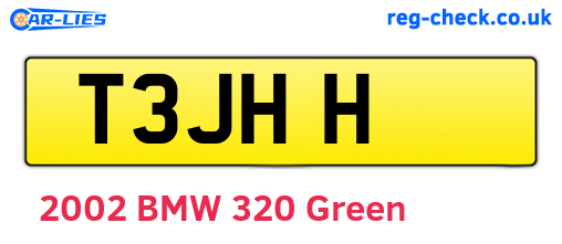 T3JHH are the vehicle registration plates.