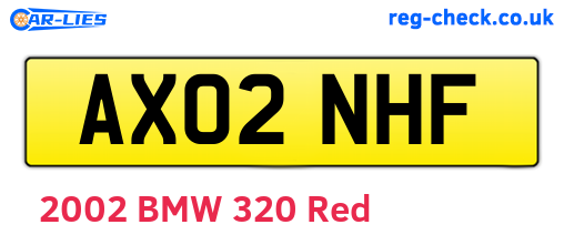 AX02NHF are the vehicle registration plates.