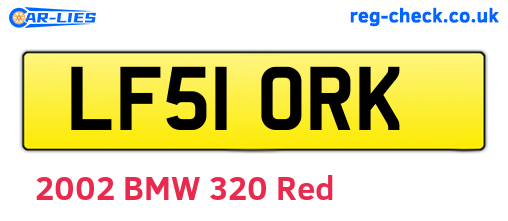 LF51ORK are the vehicle registration plates.