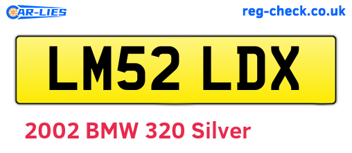 LM52LDX are the vehicle registration plates.