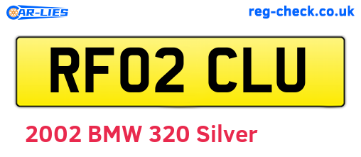 RF02CLU are the vehicle registration plates.