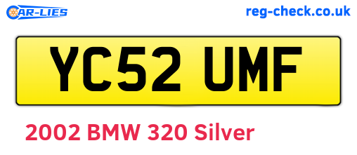 YC52UMF are the vehicle registration plates.