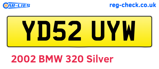 YD52UYW are the vehicle registration plates.