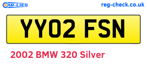 YY02FSN are the vehicle registration plates.