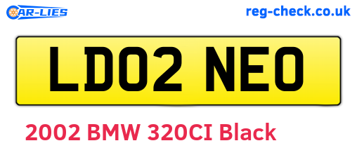 LD02NEO are the vehicle registration plates.