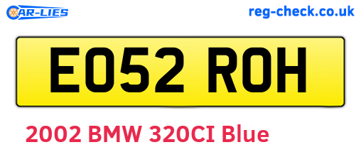 EO52ROH are the vehicle registration plates.
