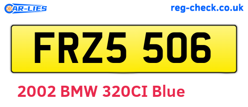 FRZ5506 are the vehicle registration plates.