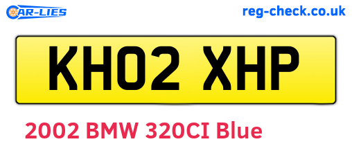 KH02XHP are the vehicle registration plates.