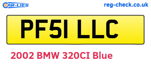 PF51LLC are the vehicle registration plates.