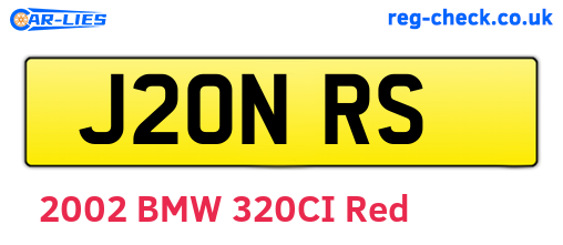 J20NRS are the vehicle registration plates.