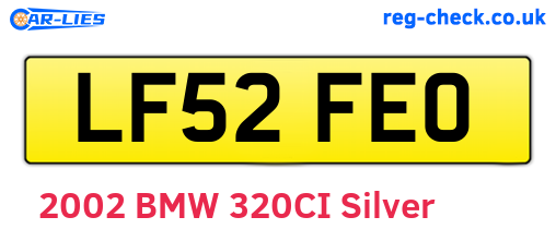 LF52FEO are the vehicle registration plates.