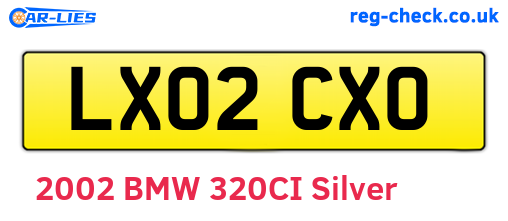 LX02CXO are the vehicle registration plates.