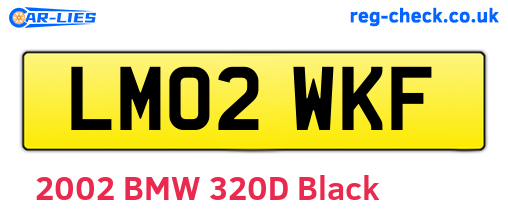 LM02WKF are the vehicle registration plates.