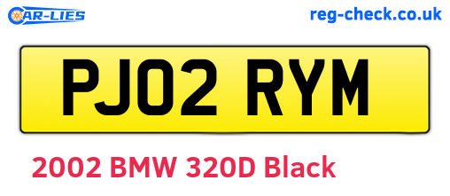 PJ02RYM are the vehicle registration plates.