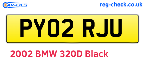 PY02RJU are the vehicle registration plates.