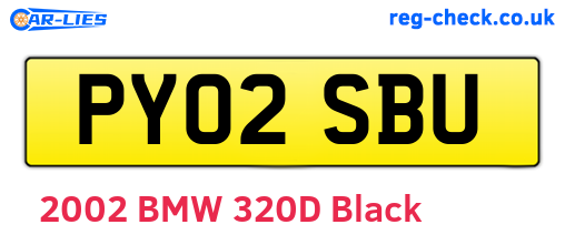 PY02SBU are the vehicle registration plates.
