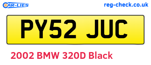 PY52JUC are the vehicle registration plates.