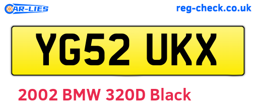 YG52UKX are the vehicle registration plates.