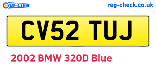 CV52TUJ are the vehicle registration plates.