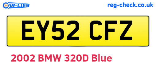EY52CFZ are the vehicle registration plates.