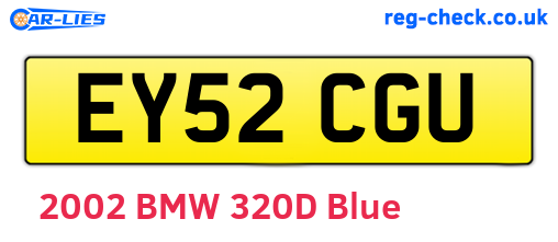 EY52CGU are the vehicle registration plates.